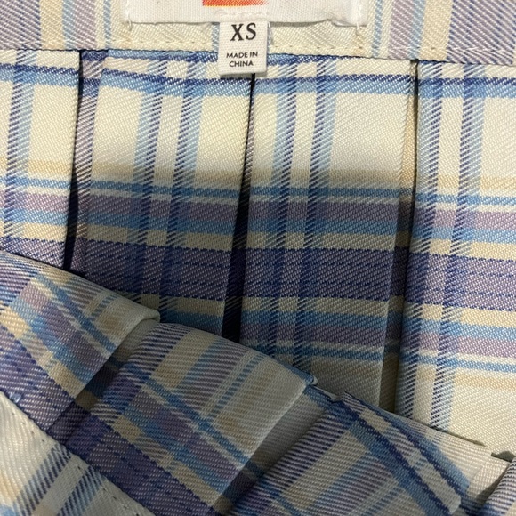 Cali 1850 Anthropologie Preppy Academia Pleated Plaid Mini Skirt Sz XS - Picture 5 of 11